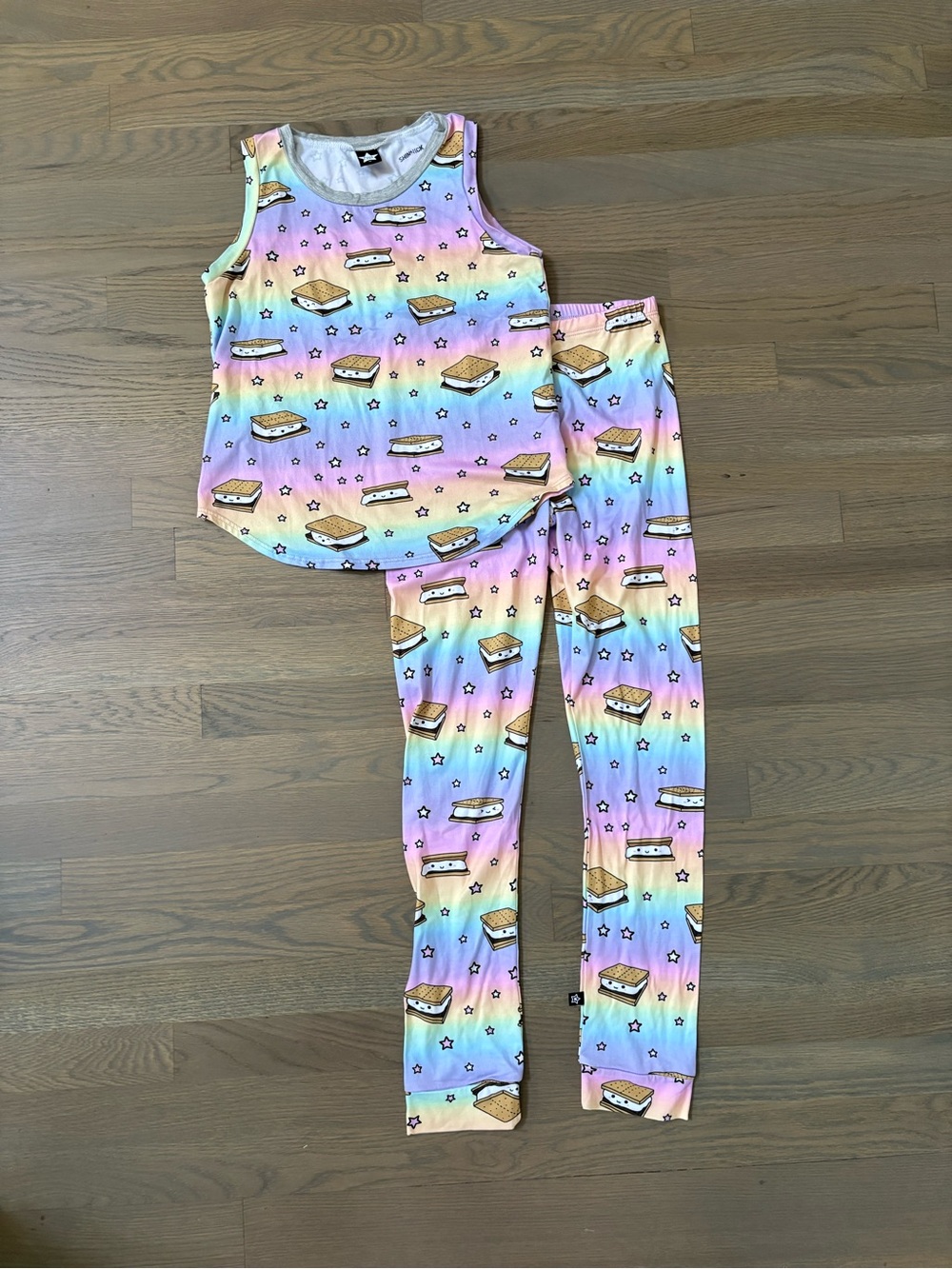 Teen Rainbow S'mores Pajama Set - Sleeveless Top & Leggings